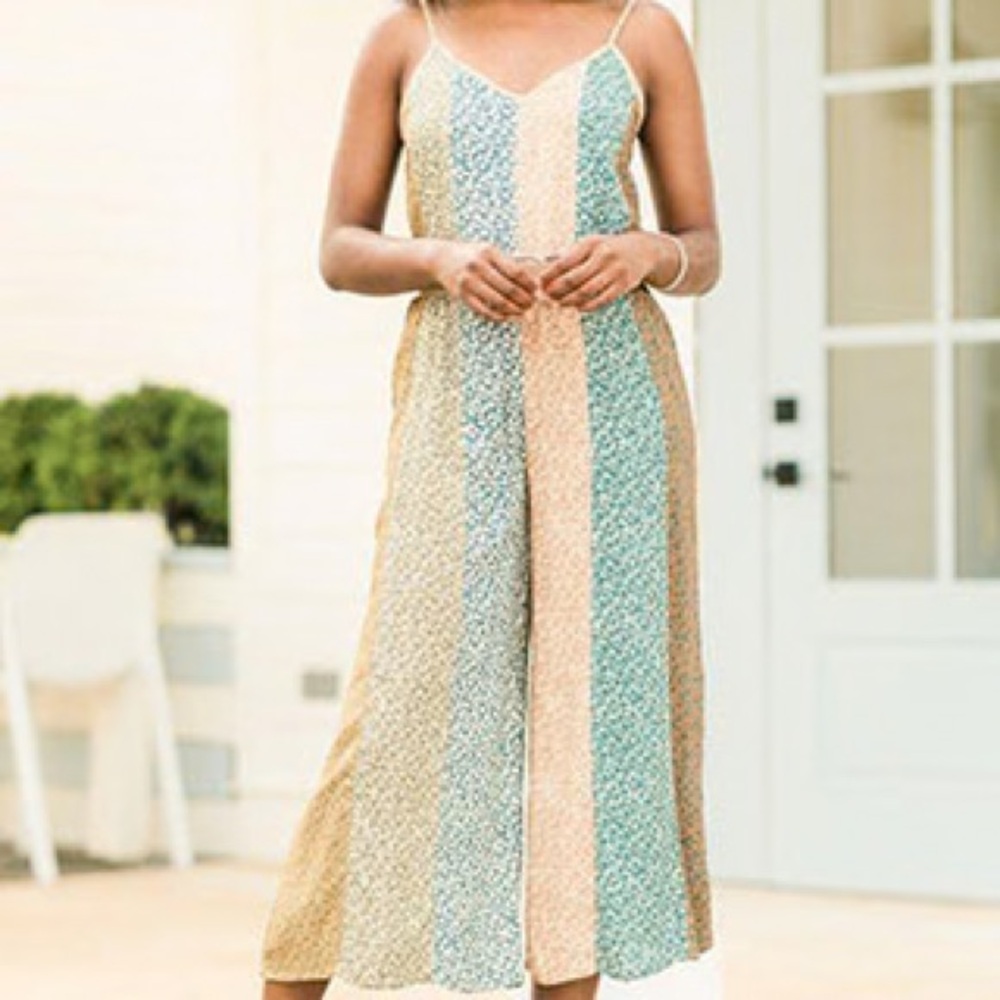 Storia Multi-Color Floral Print Romper